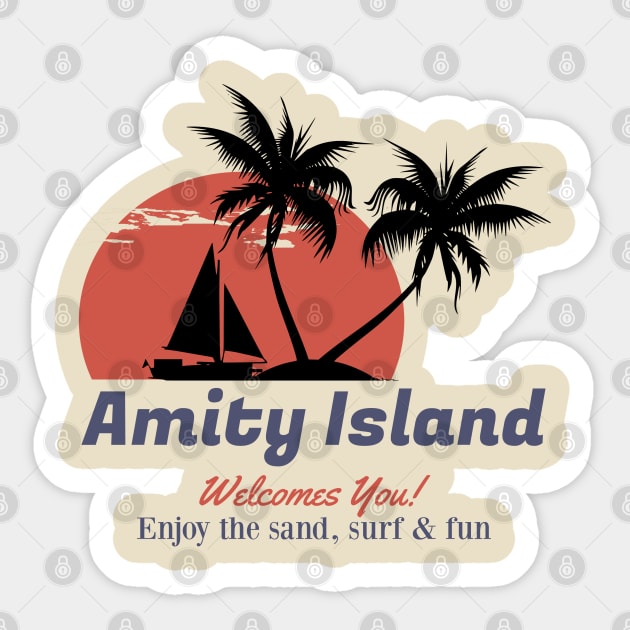 Amity Island Sticker by MonkeyKing